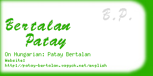 bertalan patay business card